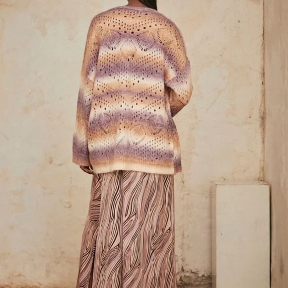 NWT NEKANE | $208 Marjani Chunky Oversized Ombré Cardigan - Picture 3 of 4